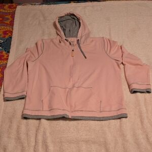 Pink Hoodie with Gray Lining